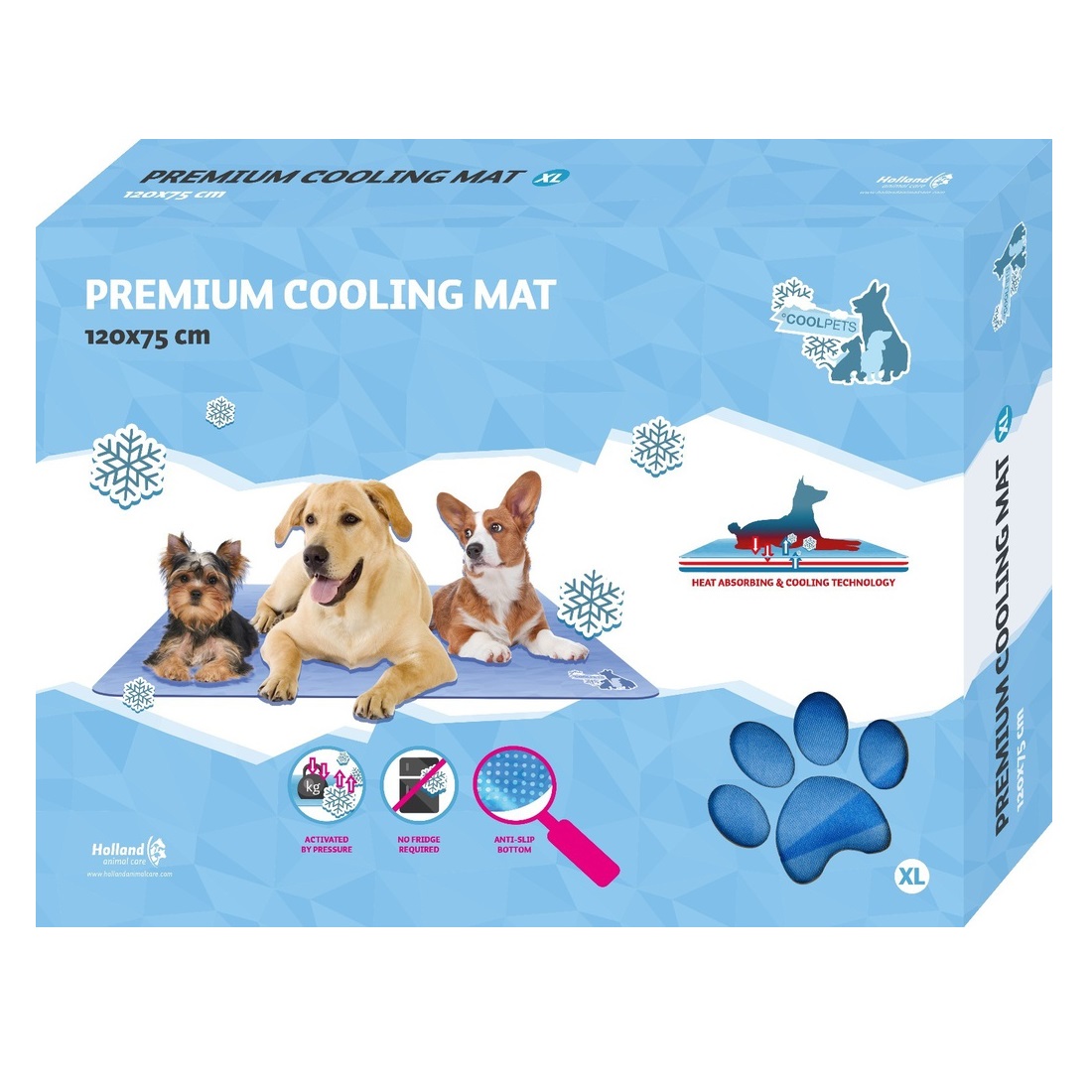 Se Coolpets Premium kølemåtte til hunde XLarge hos ActivePet.dk